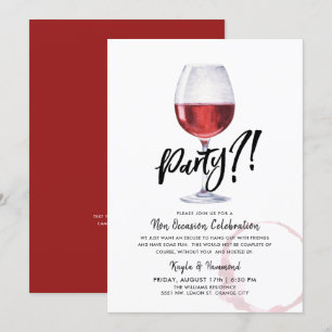Invitation Verre à vin   Célébration de toute occasion Fête R