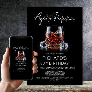 Invitation Verre à Whisky 80e Anniversaire