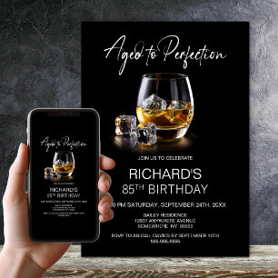 Invitation Verre à Whisky Vieilli à la Perfection 85e Anniver