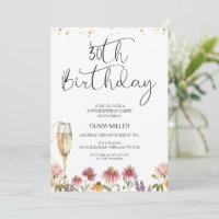 Verre de Champagne fleur sauvage 30e anniversaire