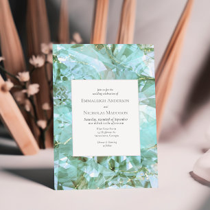 Invitation Verre de mer élégant Cristal Gemme Mariage