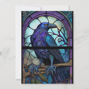 Invitation Verre Éffrayant Raven