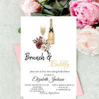 Verre humide Brunch Floral & Fête des mariées Bubb
