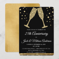 Verres à Champagne pour la Fête des 25 Ans de Mari