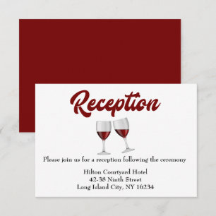 Invitation Verres à vin rouge de Bourgogne pour réception de 