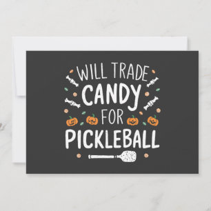 Invitation Verront Des Bonbons Pour Le Pickleball Éffrayant H