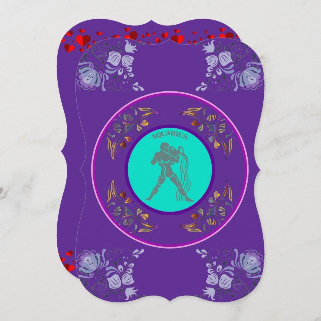 Invitation Verseau (Devant / Derrière)