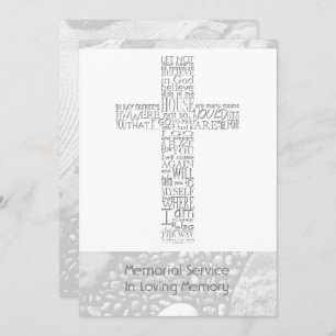 Invitation Versets de la Bible John 14 Service commémoratif 3