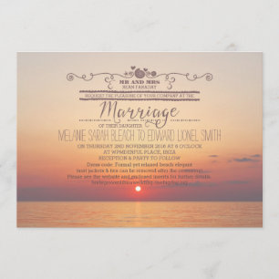 Invitation Version 2 Mariage de destination de Sunset Beach