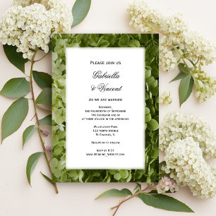 Invitation Vert Annabelle Hydrangea Fleurs Mariage