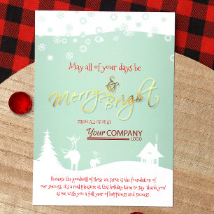 Invitation Vert clair, Logo rouge, White Snow Company