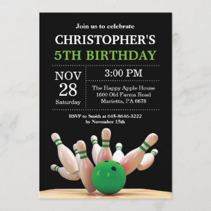 Invitation Vert de fête d'anniversaire d'invitation