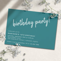 Vert de la mer bleue turquoise | Fête d'anniversai