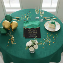 Vert émeraude or paillettes aquarelle