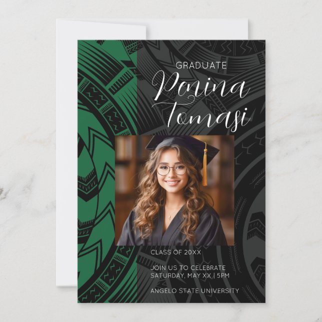 Invitation Vert et noir (Devant)