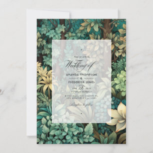 Invitation Vert forêt, Chocolat Brown, Mariage Brown artisana