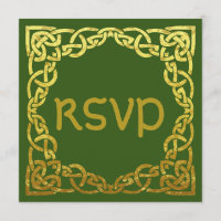 Vert mariage celtique | Nœud celtique en faux or R