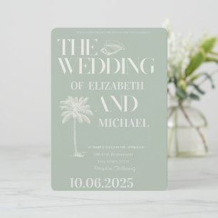 Invitation Vert minimaliste Tropical Mint