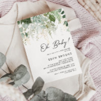 Vert moderne et or Oh Baby! Baby shower