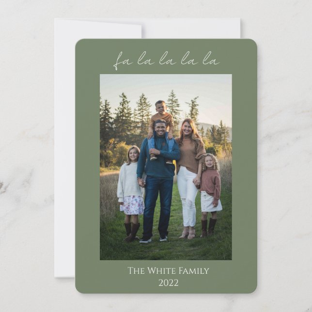 Invitation Vert moderne fa la la la la la (Devant)