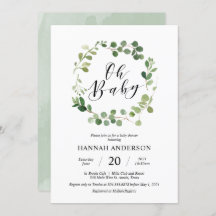Vert Oh Baby shower Script moderne