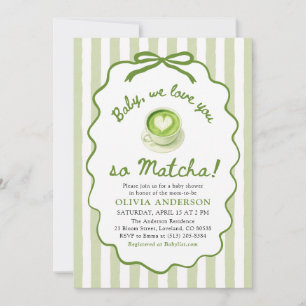 Invitation Vert Sauge Bébé Nous t'aimons tellement Baby Showe
