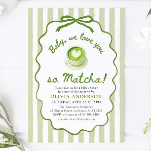 Invitation Vert Sauge Bébé Nous t'aimons tellement Baby Showe