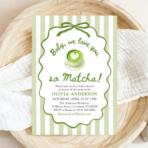 Invitation Vert Sauge Bébé Nous t'aimons tellement Baby Showe