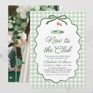 Invitation Vert sauge golf nouveau dans le club enterrement d