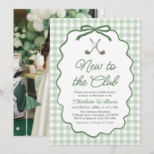 Invitation Vert sauge golf nouveau dans le club enterrement d
