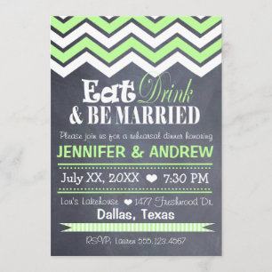 Invitation verte de répétition de Chevron