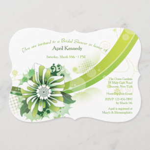 Invitation verte d'impression