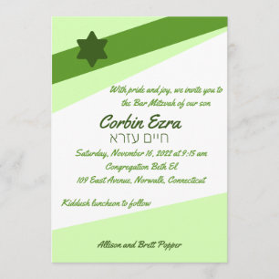 Invitation verte Simple Angles
