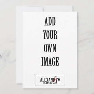 Invitation verticale à plat 5 x 7 pouces A7