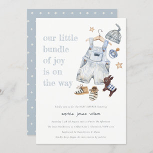 Invitation Vêtements Bébé mignons Essentials Baby shower Garç