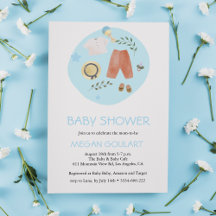 Vêtements Bébés Bleu Baby shower simple