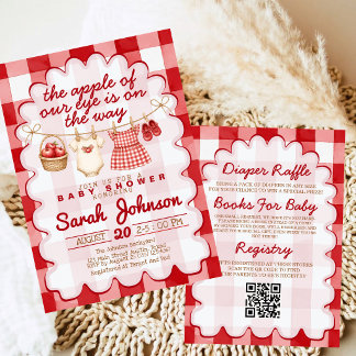 Invitation Vêtements de bébé sur une corde à linge pour Baby 