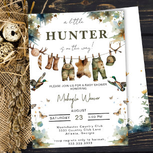 Invitation Vêtements de chasseur de canard colvert Baby Showe