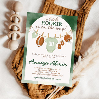 Invitation Vêtements de football pour bébé Little Rookie Baby