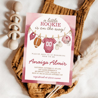 Invitation Vêtements de football pour bébé Little Rookie Baby