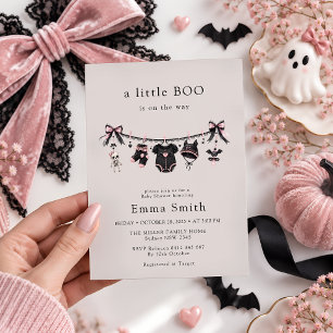 Invitation Vêtements de Little Boo pour Halloween Baby Shower