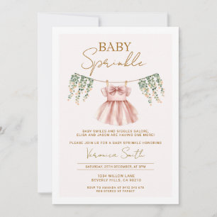Invitation Vêtements de petite fille aux fleurs sauvages Baby