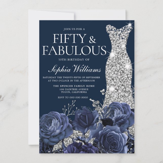 Invitation Vêtements Diamond de la Marine Cinquante et fabule (Devant)