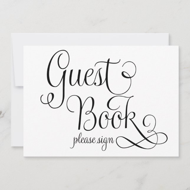 Invitation Veuillez signer le panneau de mariage, (Devant)