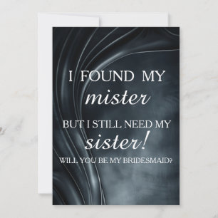 Invitation Veux-tu être ma demoiselle d'honneur?