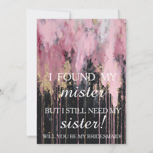 Invitation Veux-tu être ma demoiselle d'honneur?