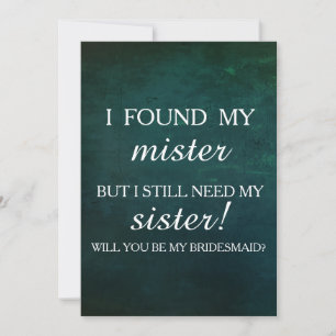 Invitation Veux-tu être ma demoiselle d'honneur?
