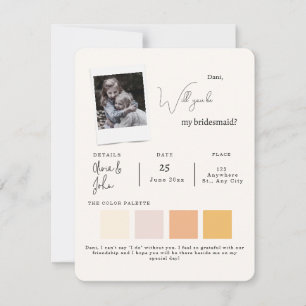 Invitation Veux-tu être ma demoiselle d'honneur Proposition d