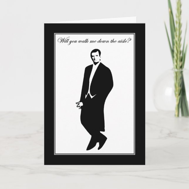 Invitation Veux-tu m'accompagner à l'autel ? Église de mariag (Devant)