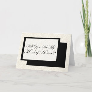 Invitation Veux-tu You be My Maid of Honor ?